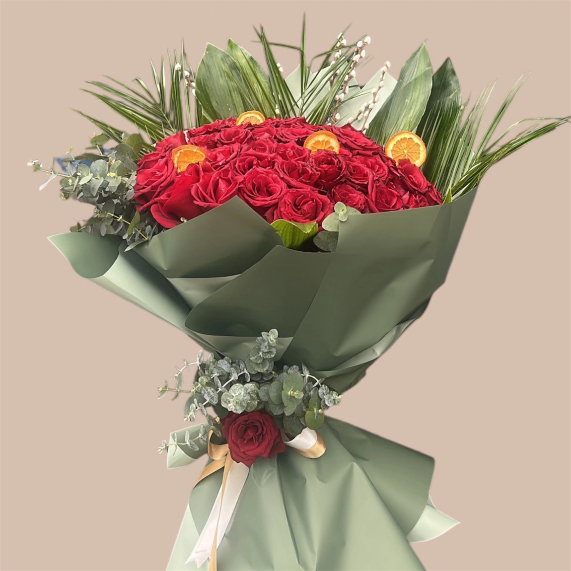 50 Adet Kırmızı Gül Buketi