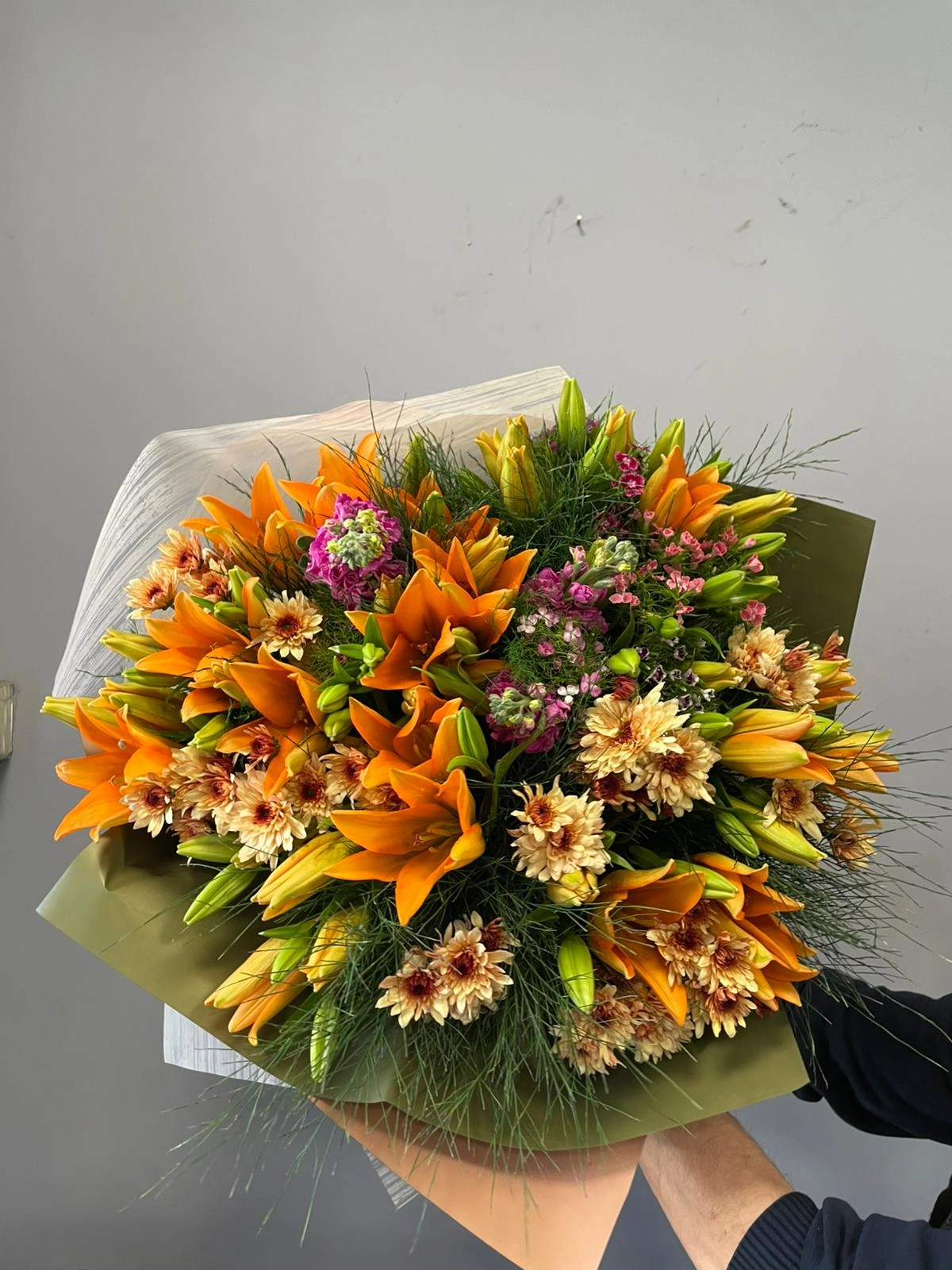 Dev Karışık Renkli Buket