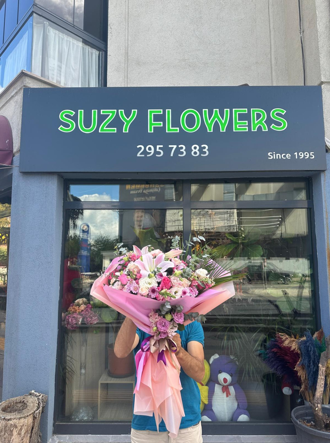 Pembe Li̇lyum Gül Kasimpati Buketi̇