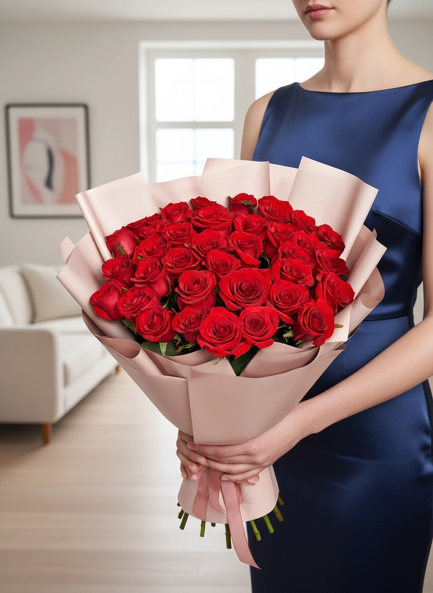 31 Adet Kırmızı Gül Buketi