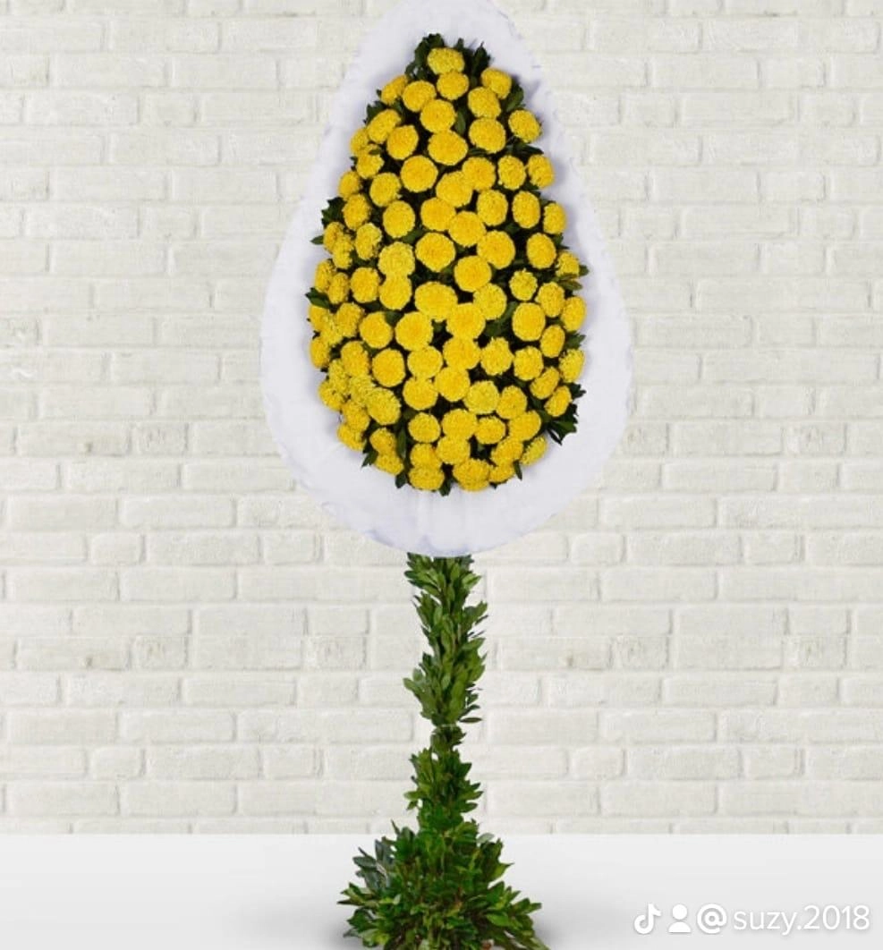 Sari Renk Tek Göbek Çelenk