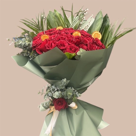 50 Adet Kırmızı Gül Buketi