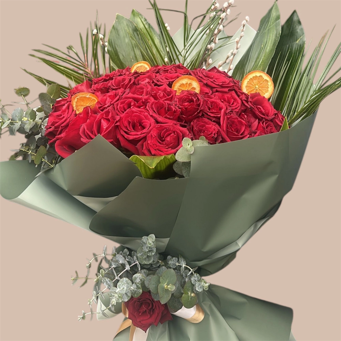 50 Adet Kırmızı Gül Buketi