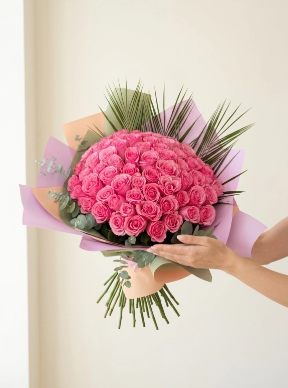 50'Li Pembe Gül Buketi̇