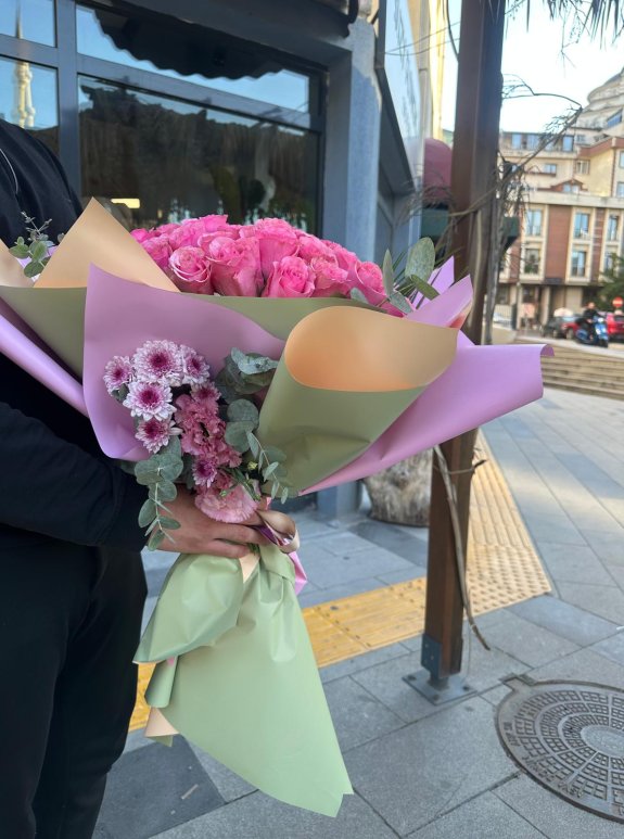 50'Li Pembe Gül Buketi̇