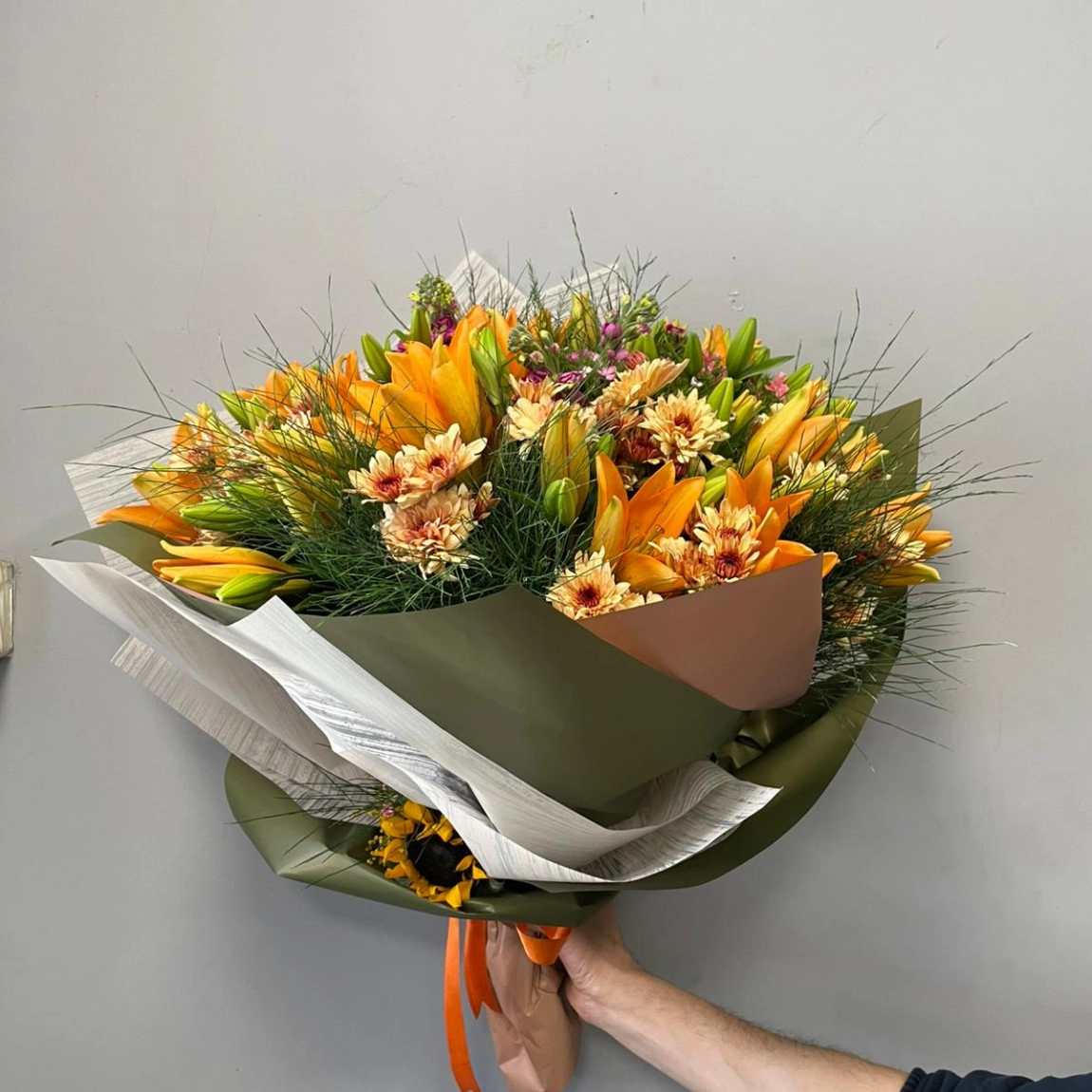 Dev Karışık Renkli Buket