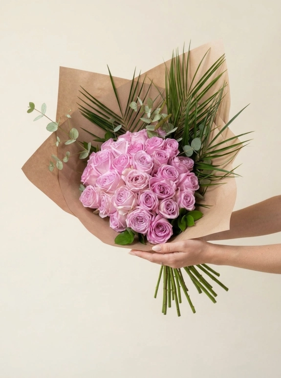 İthal Premium 30 Pembe Gül Buketi
