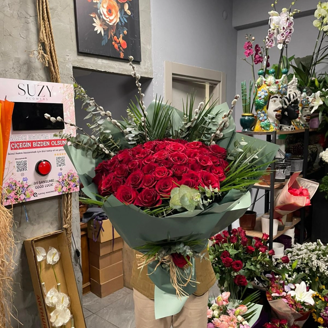 İthal Premium 55Li Gül Buketi