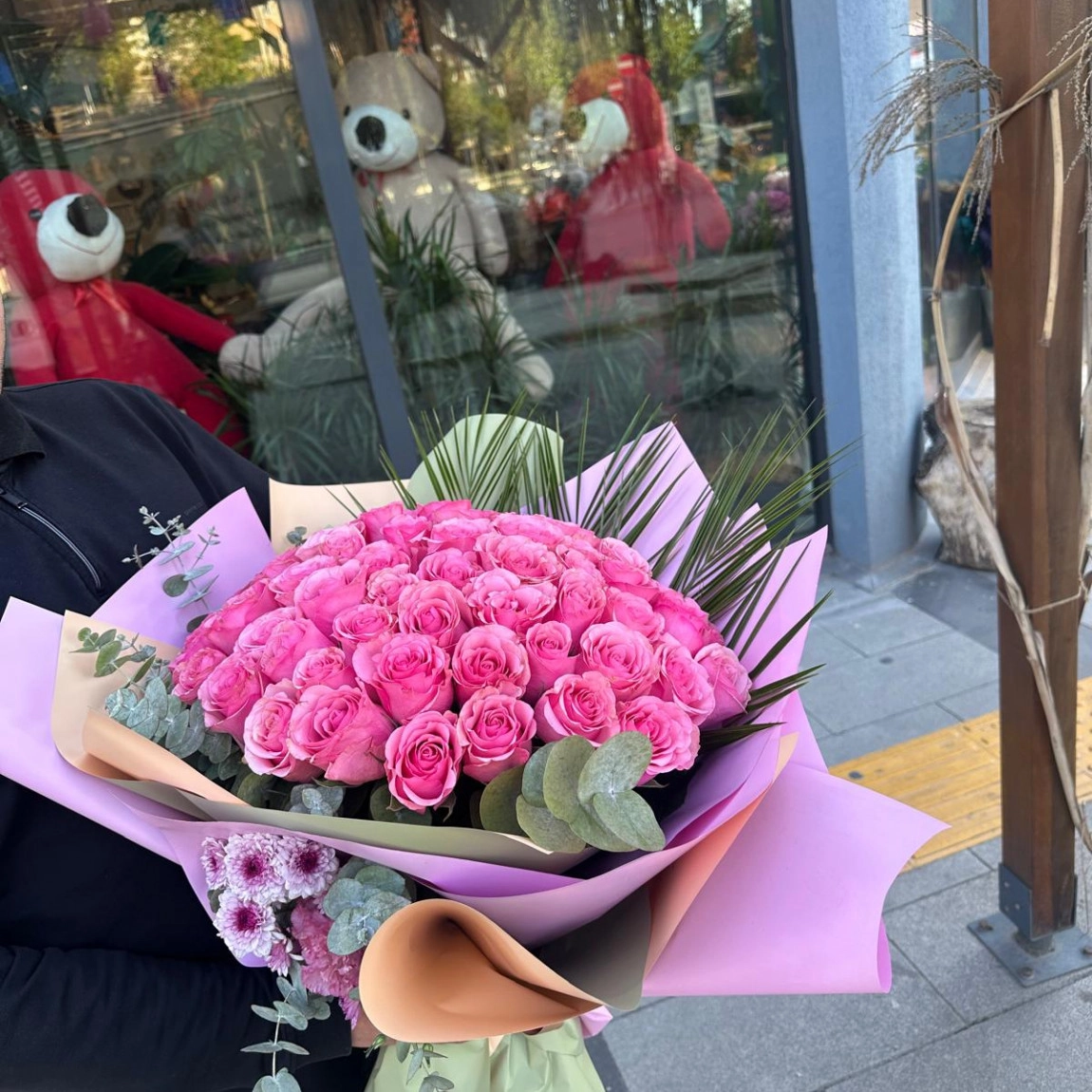 Premium 50 Tane Pembe Gül Buketi