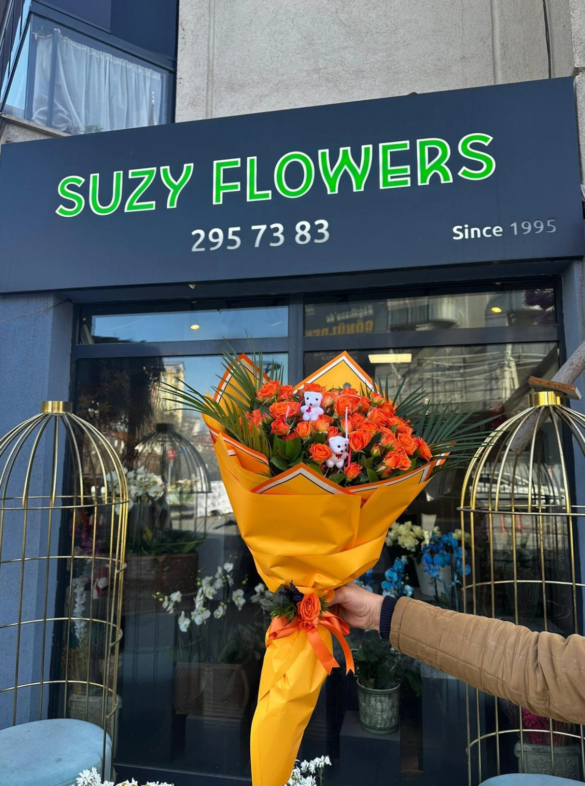 Turuncunun Enerjisi Gül/Lale Karışık Buketi