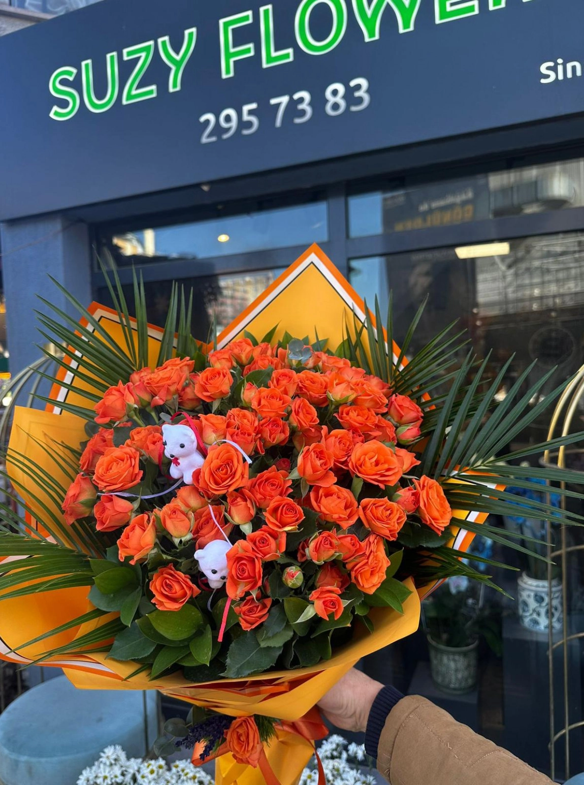 Turuncunun Enerjisi Gül/Lale Karışık Buketi